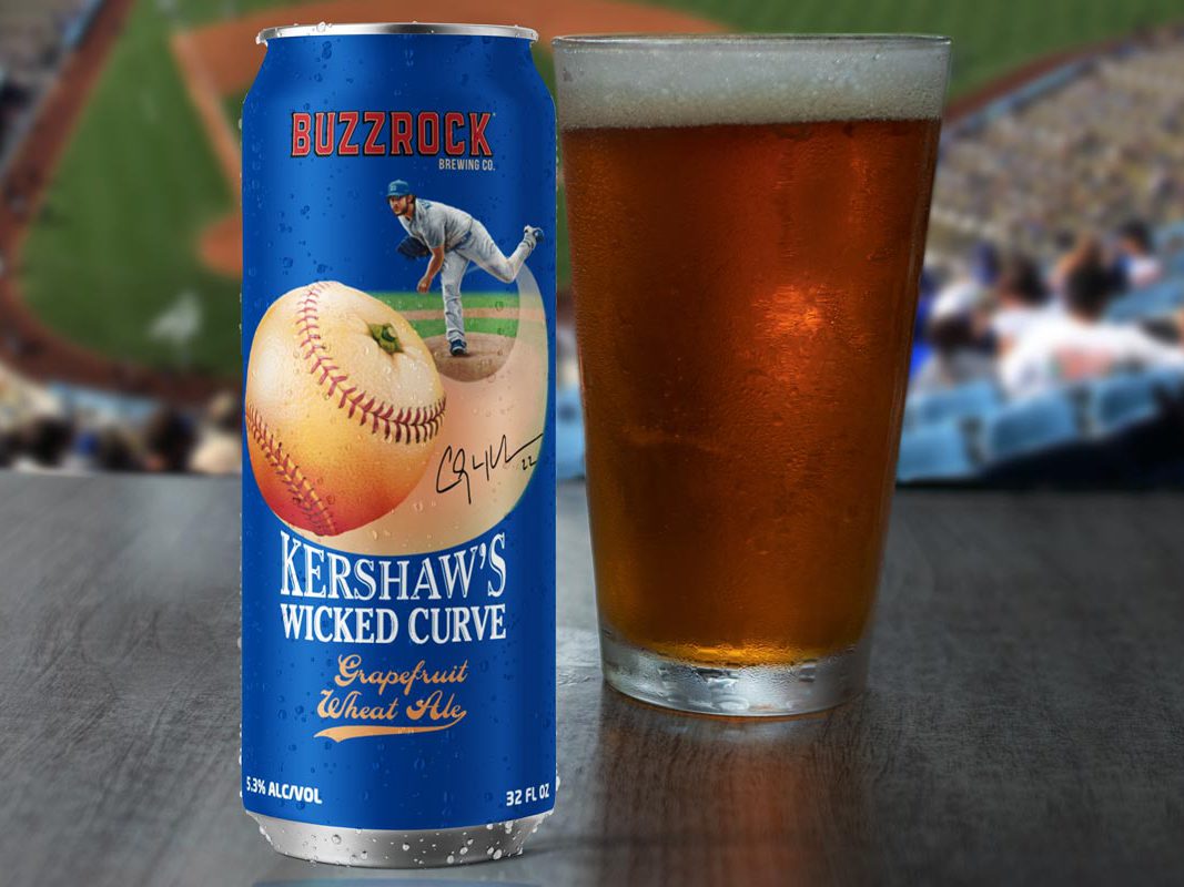 Craft beer can art for Clayton Kershaw