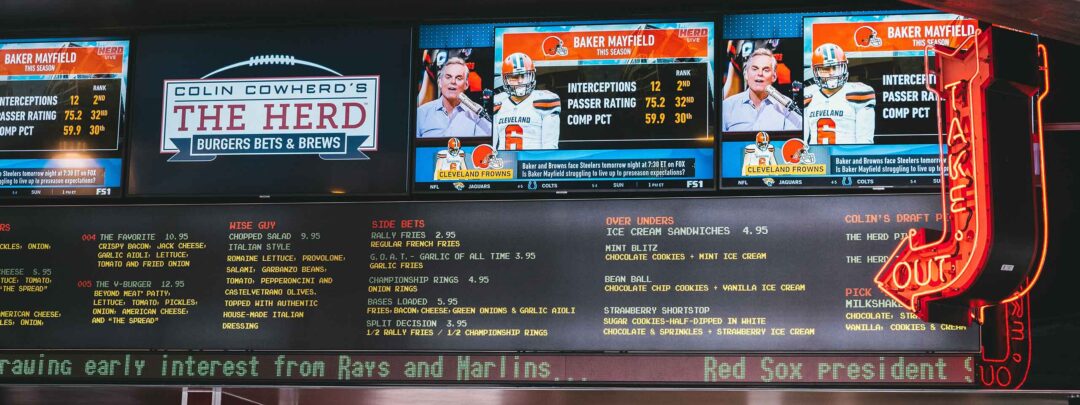 The Herd menu board