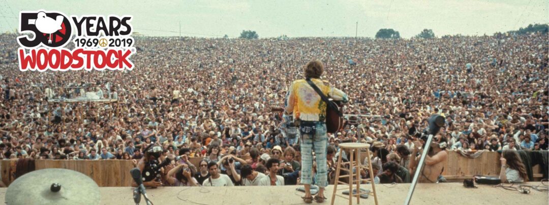 Woodstock music festival crowd