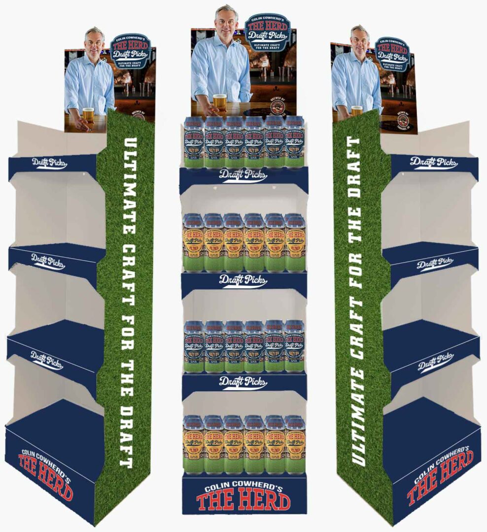 Colin Cowherd's The Herd Gelsons end cap display