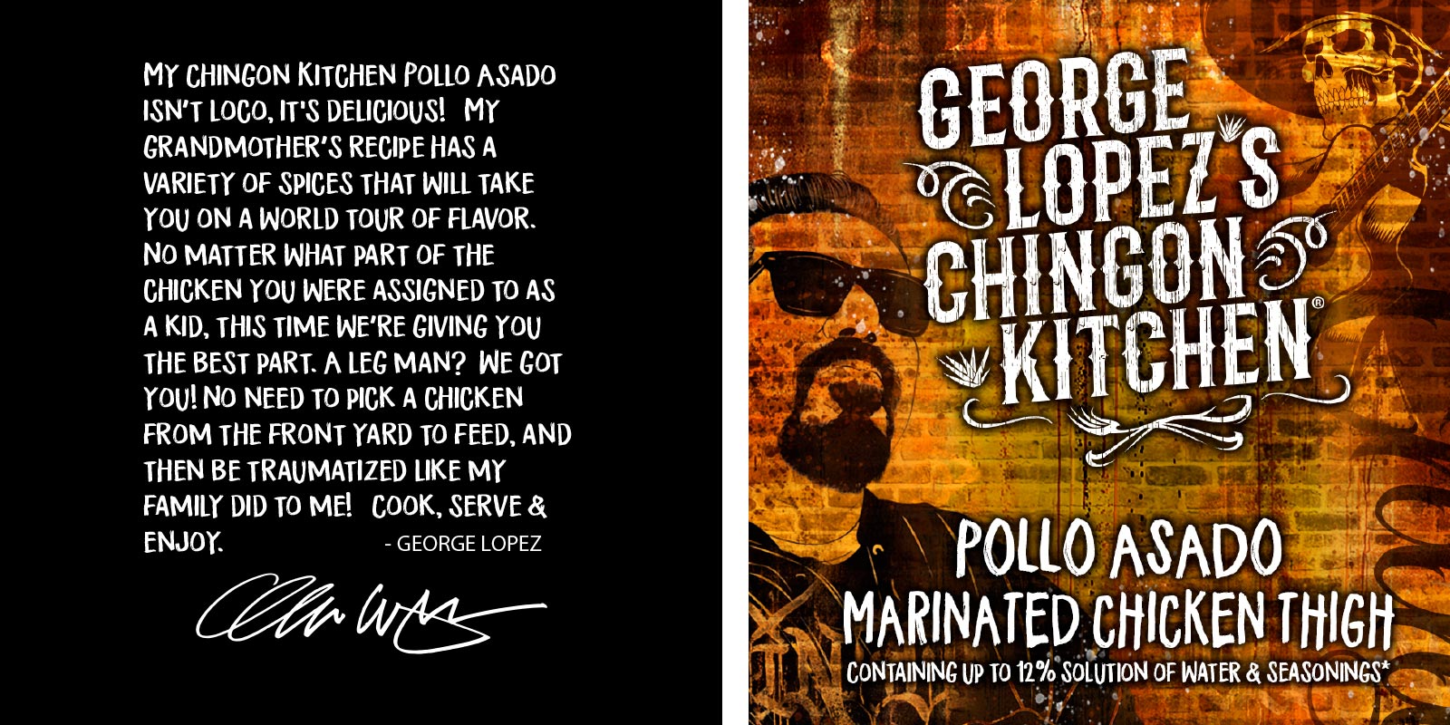 George Lopez Pollo Asado packaging