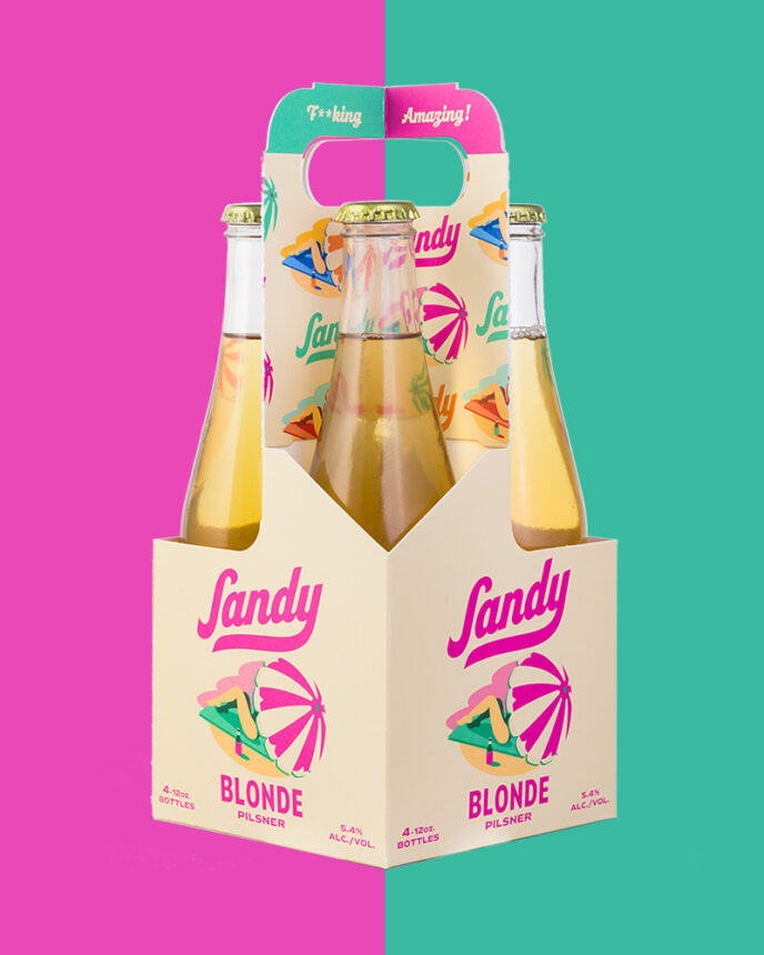 Sandy Beer packaging